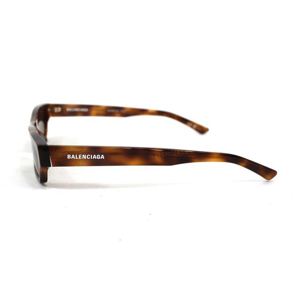 Balenciaga 55MM Rectangle Sunglasses NEW Tortoiseshell Logo Frame with Case - Picture 3 of 8